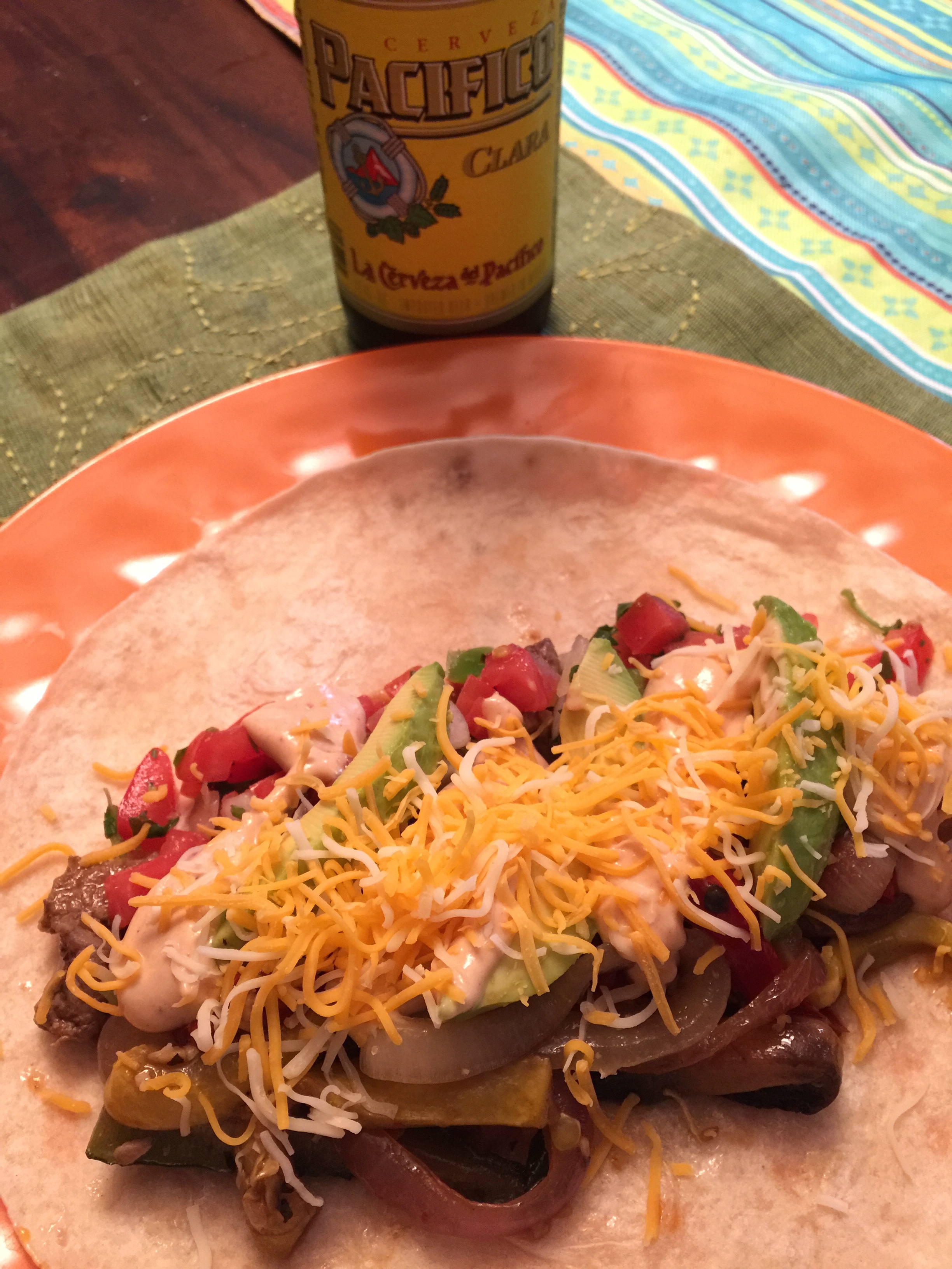 Loaded Steak Fajitas