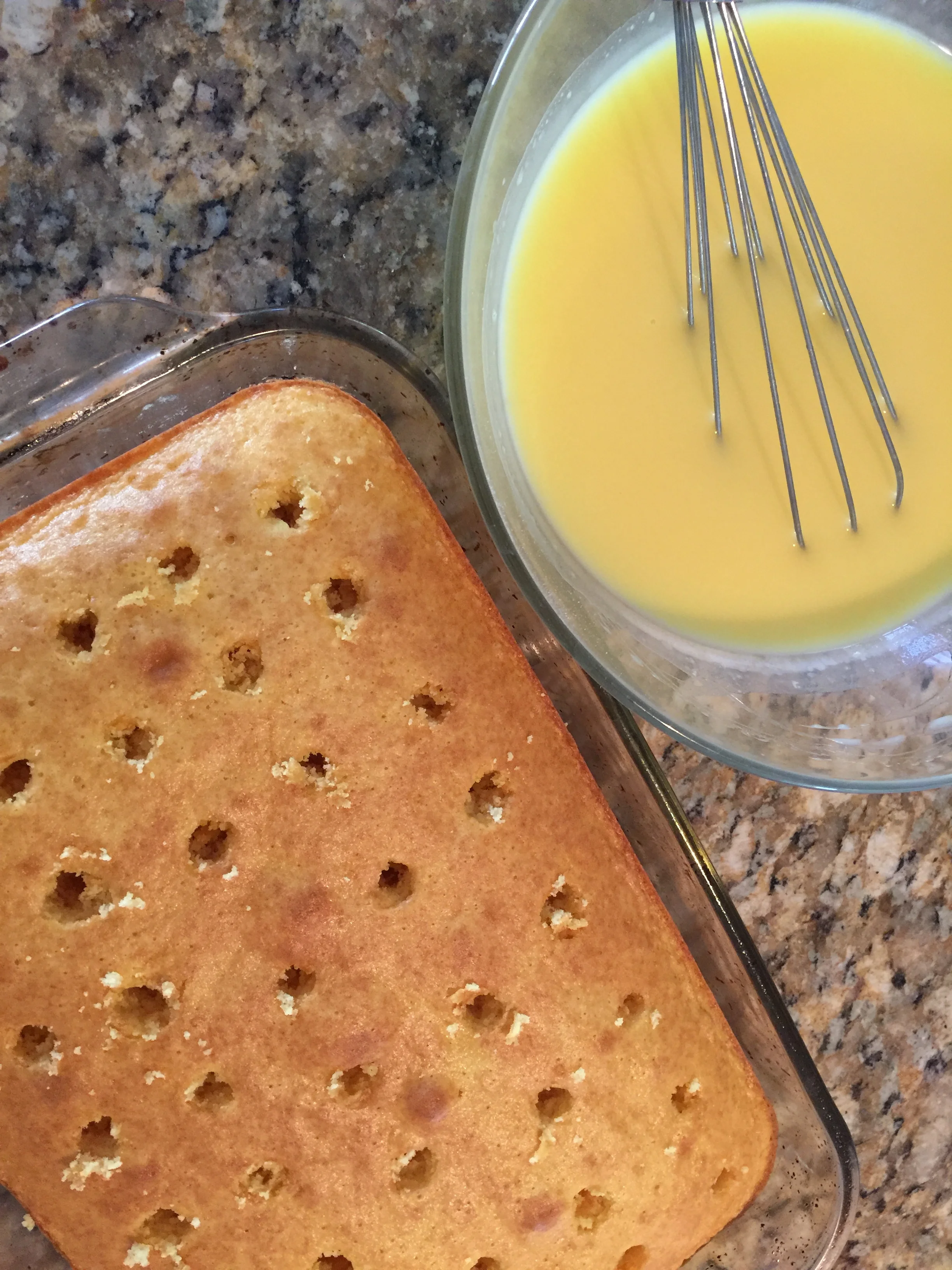 Boston Cream Poke Cake