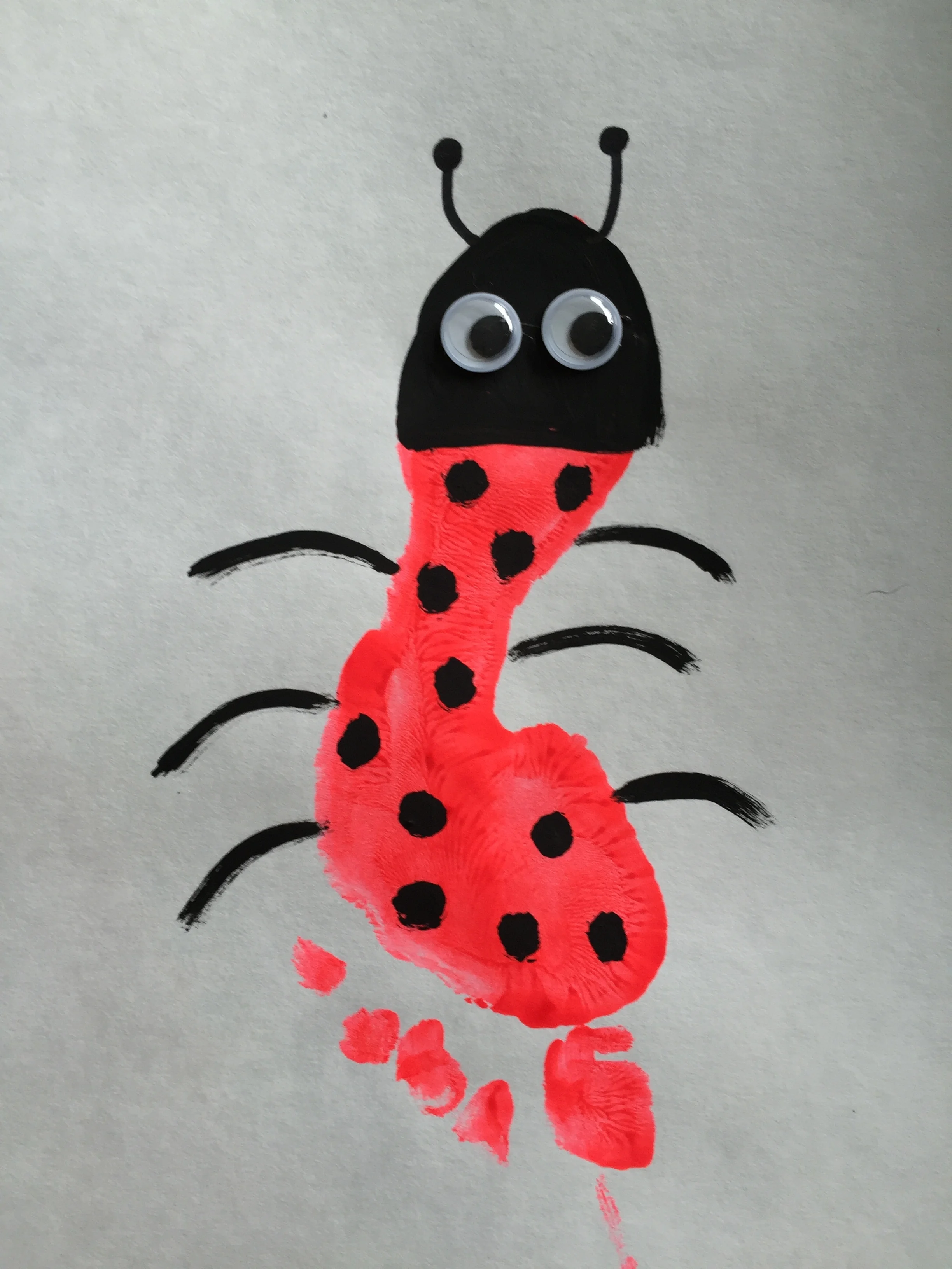 Ladybug Foot Painting