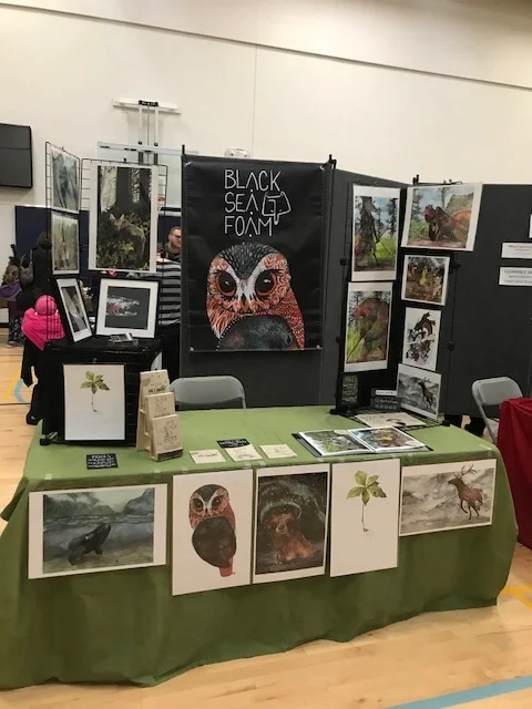 Using a 6 foot table at a local holiday bazarre. 