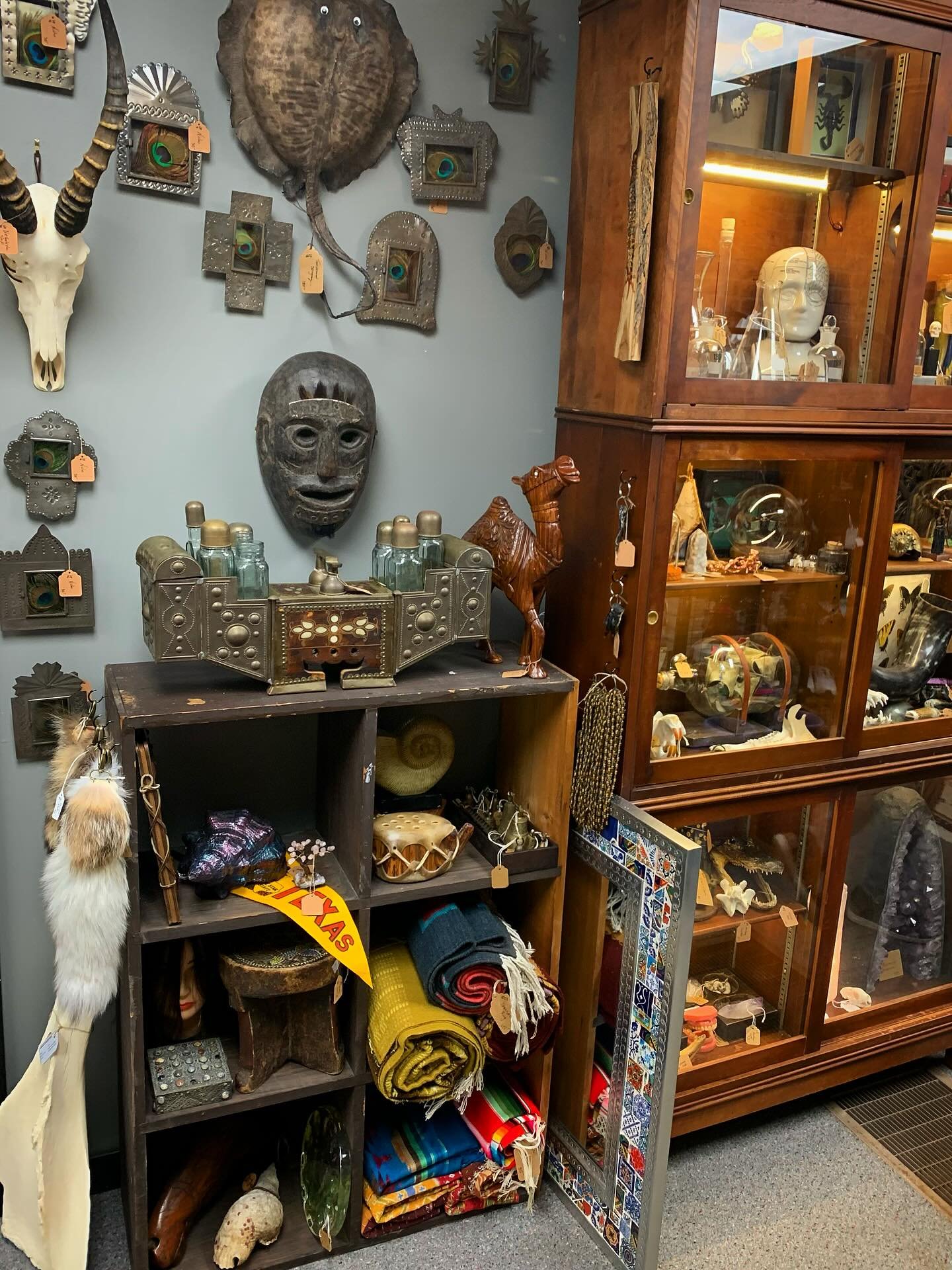 Booth refresh at Corning Antiques &amp; More! 
The ornate Turkish shoeshine kit is one of my favorite antiques to date!