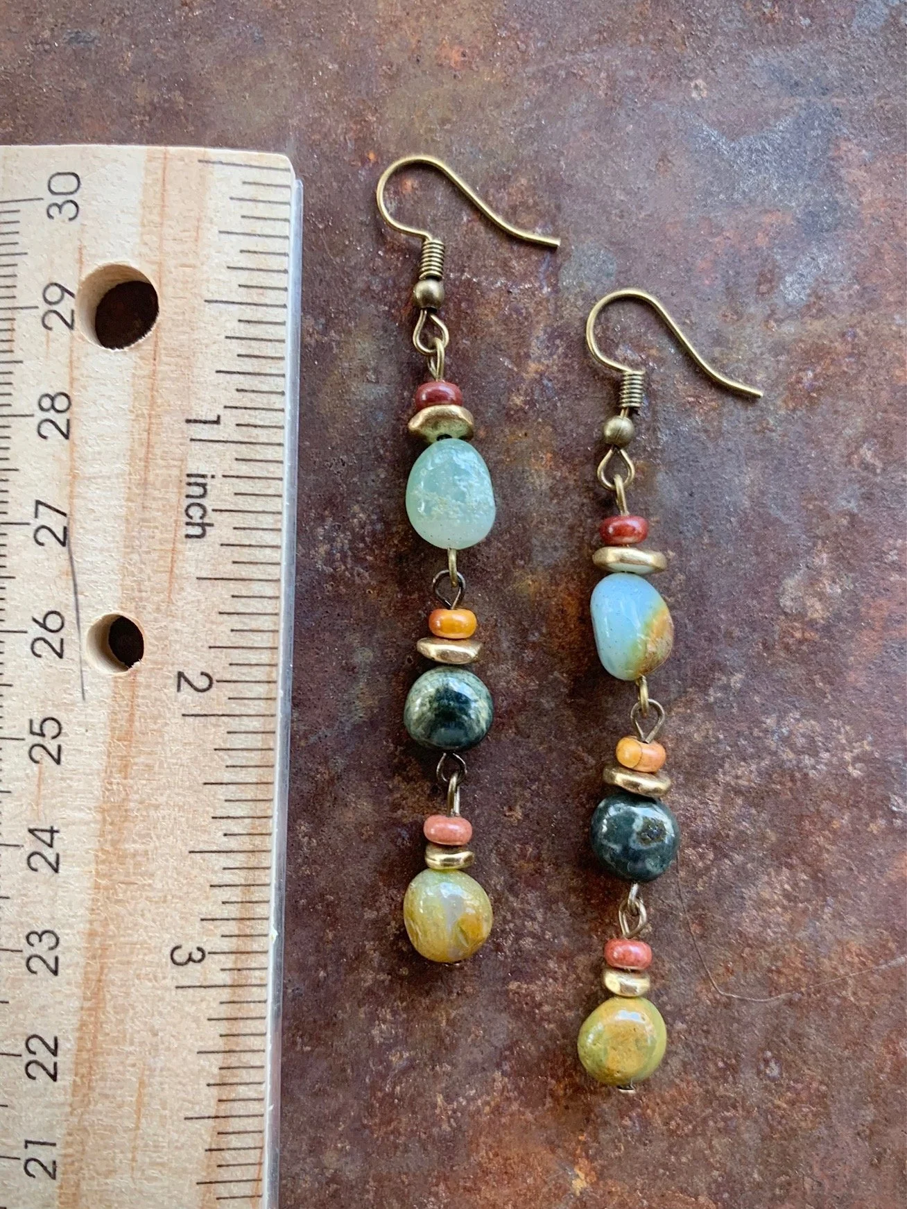 Jasper Earrings with Ruler.jpg