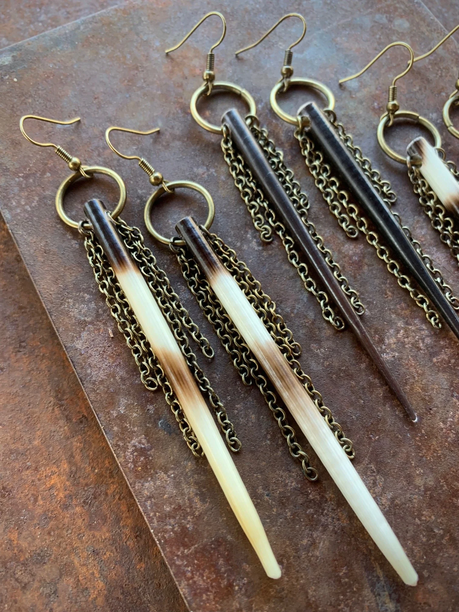 Porcupine Quill Earrings from Side.jpg