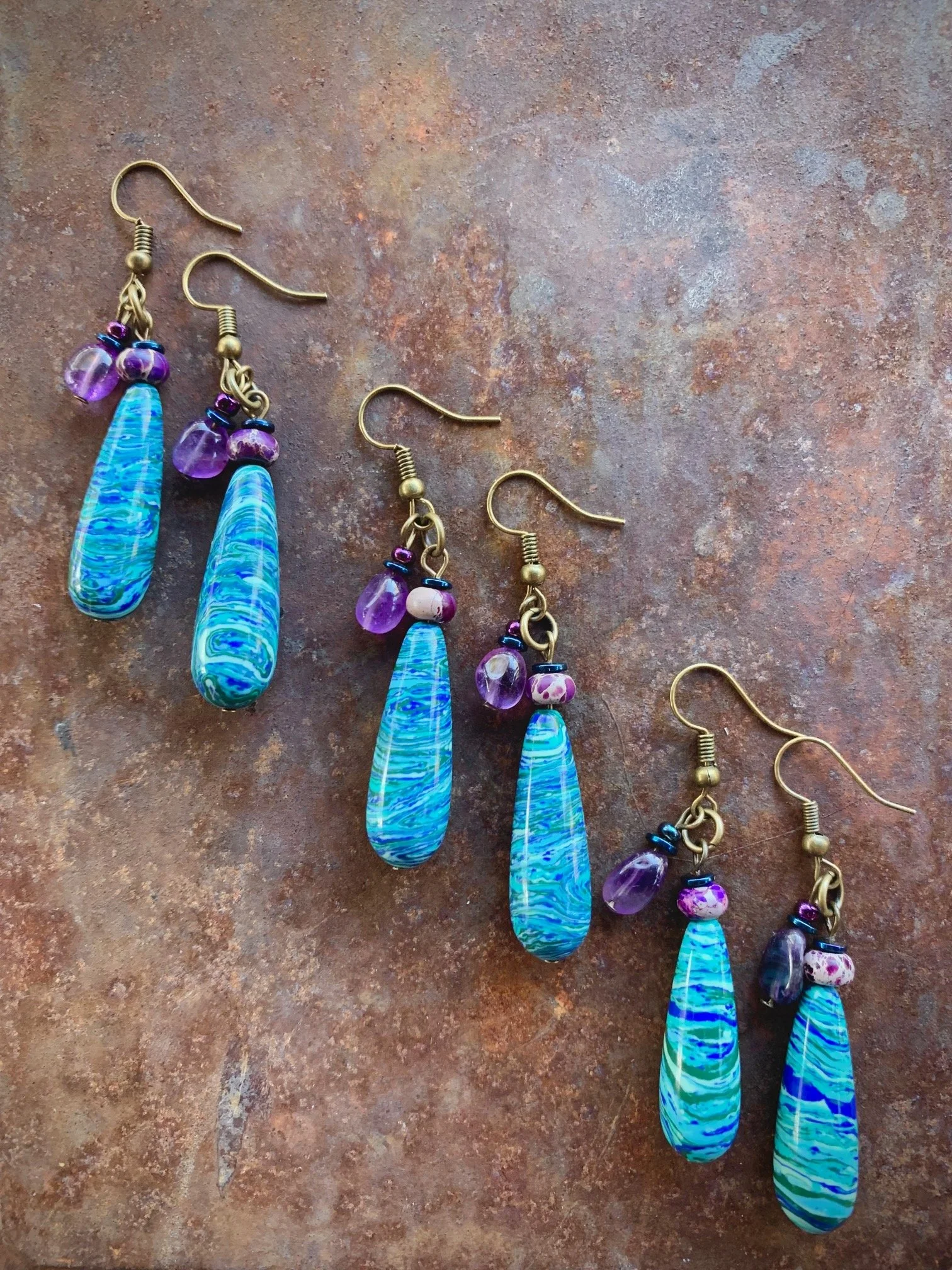 Ocean Drop Earrings in Group.jpg
