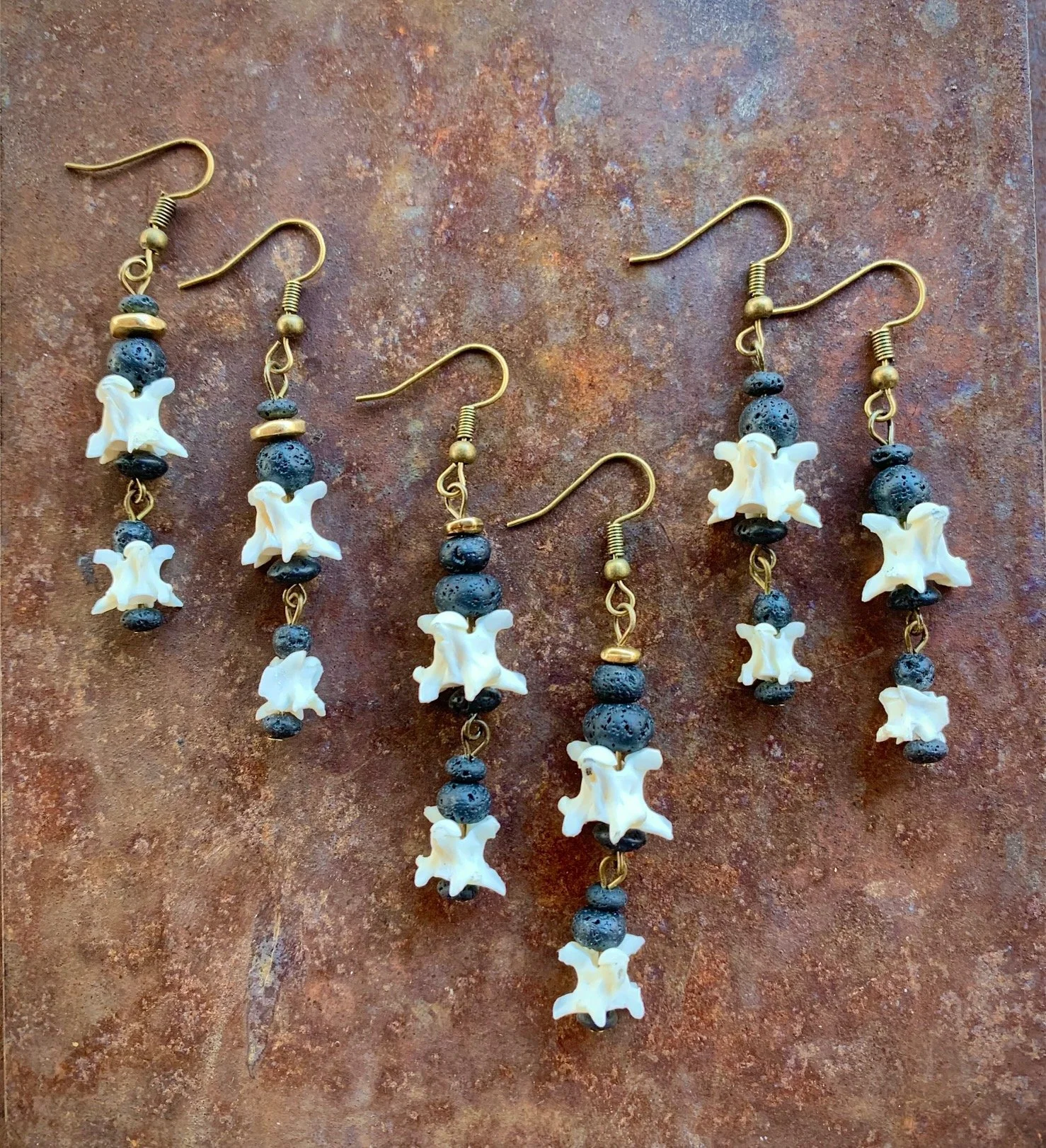 Lava Rattlesnake Earrings in Group.jpg