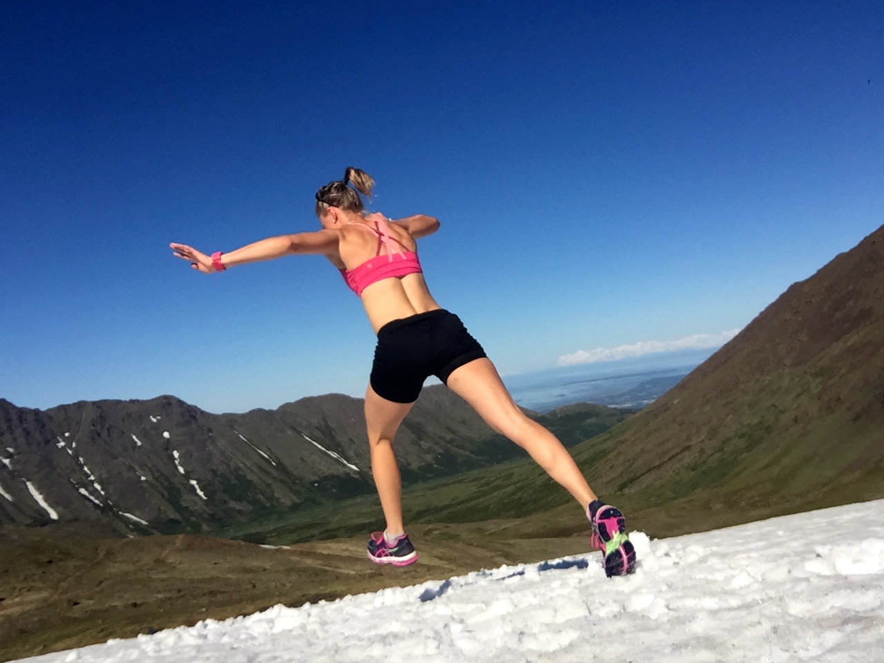 Running in the mountains, and still finding snow!