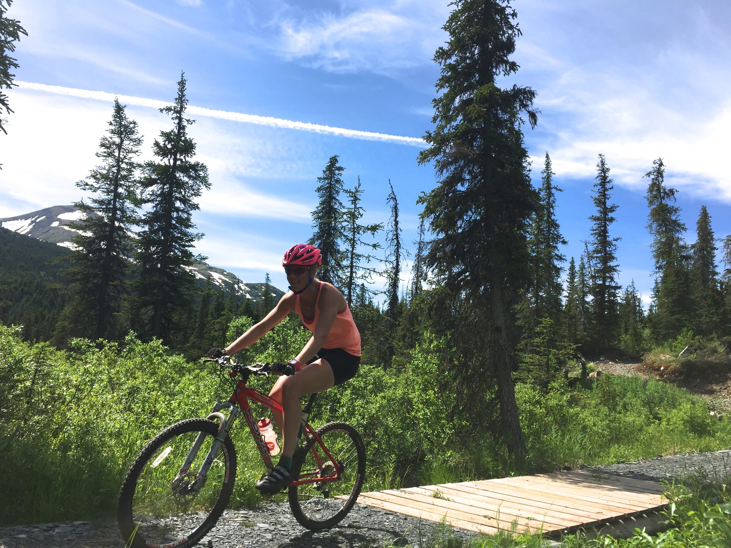 Quite the "scenery" with the mountain biking in AK!