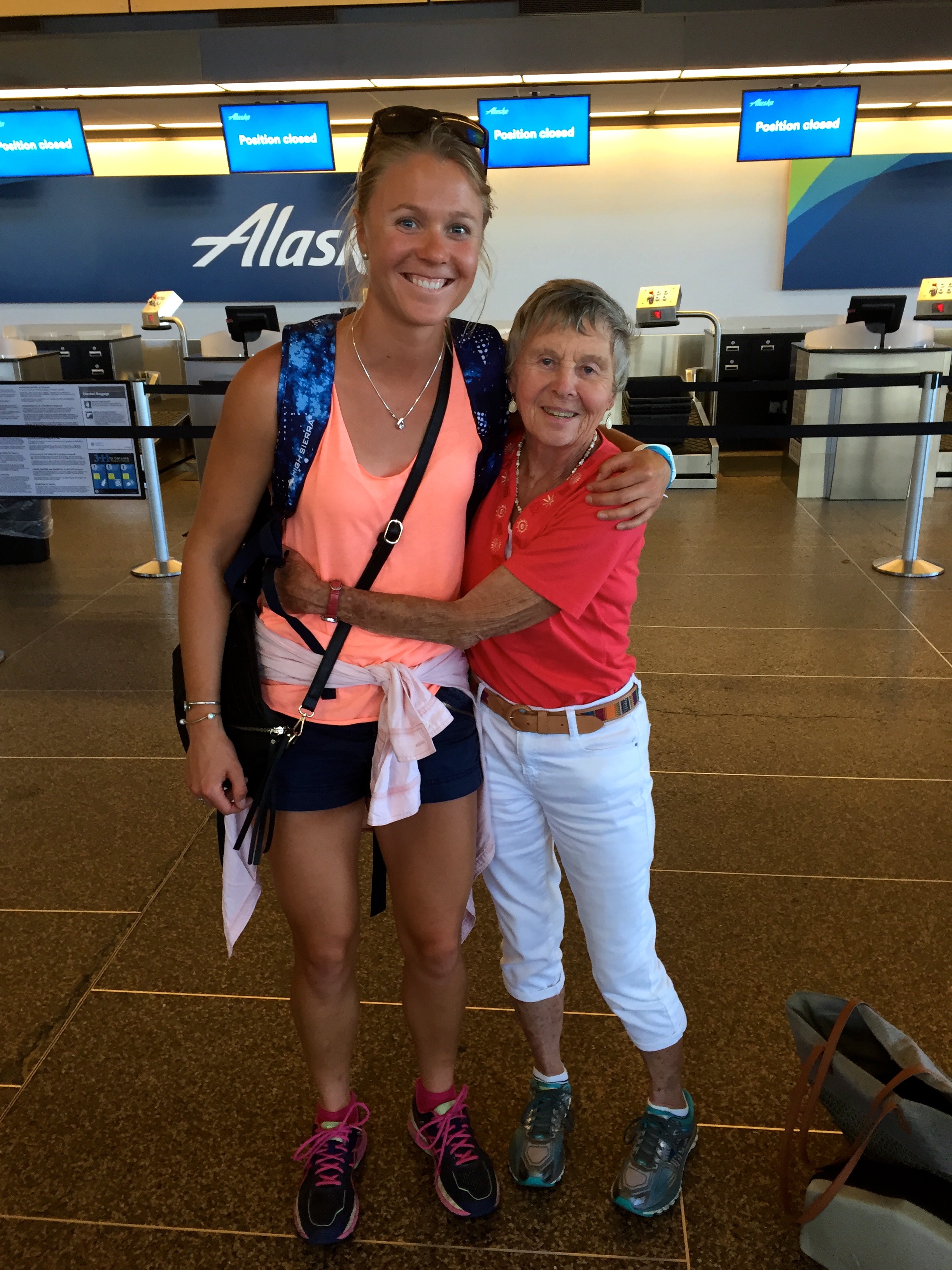 A little Granny time on a long layover through Seattle. As you can see, I think I got my height from her!!