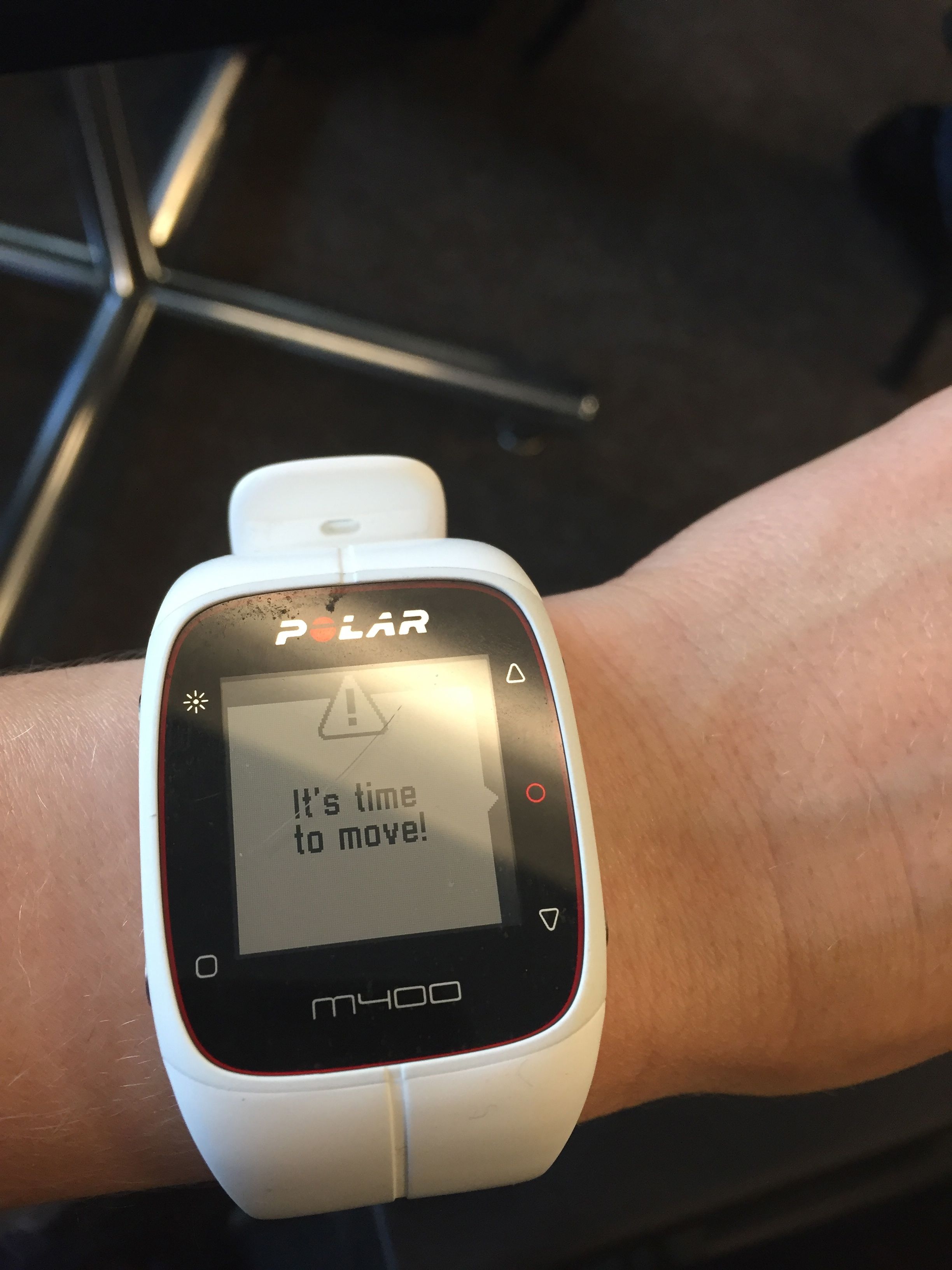 My watch was beeping at me a lot! 10 hours of sitting doesn't go over so well with me, or Polar!