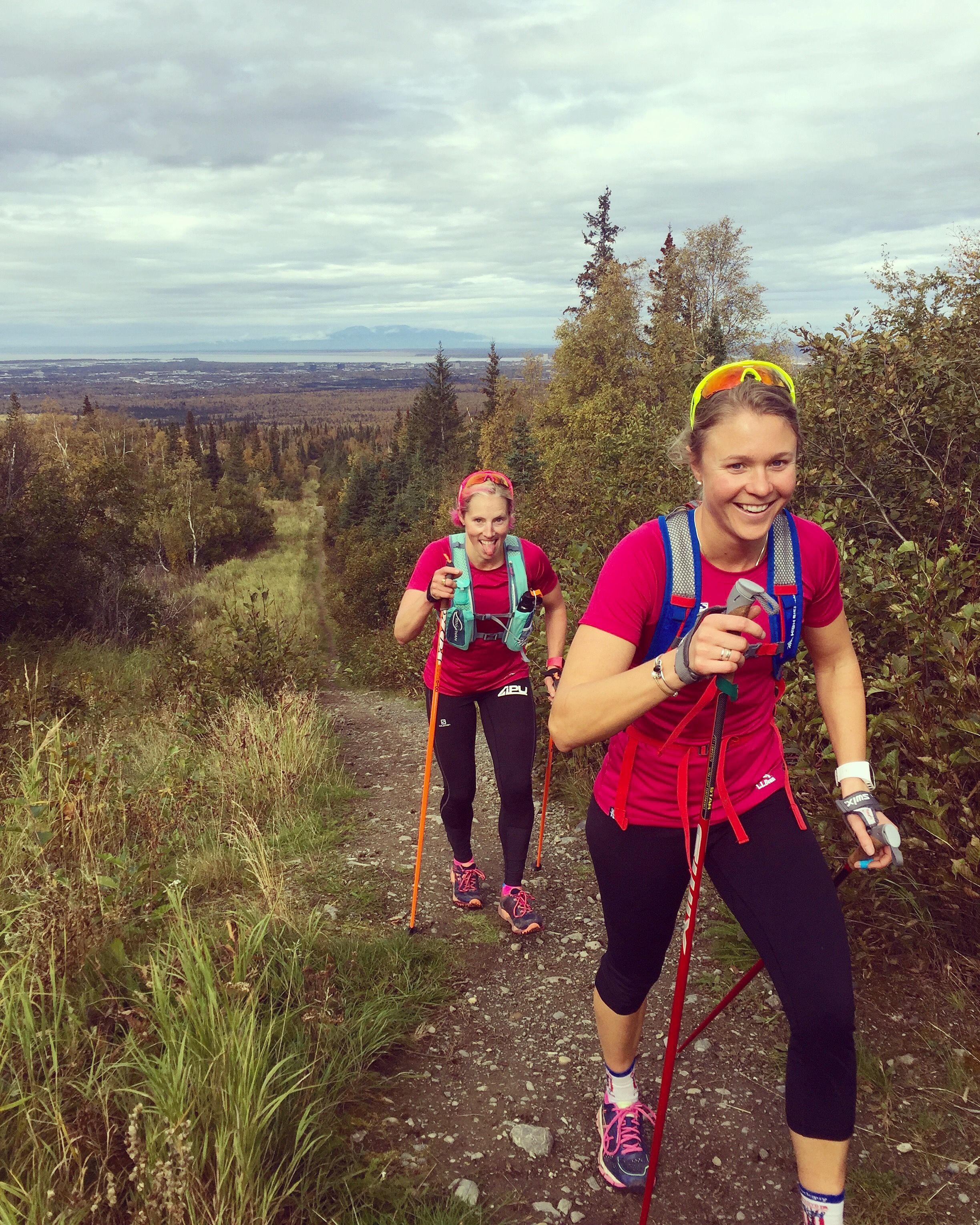 Trip #40 up an "uphill only" hike with my trusted partner in crime! Ski walking has been our best friend this fall!