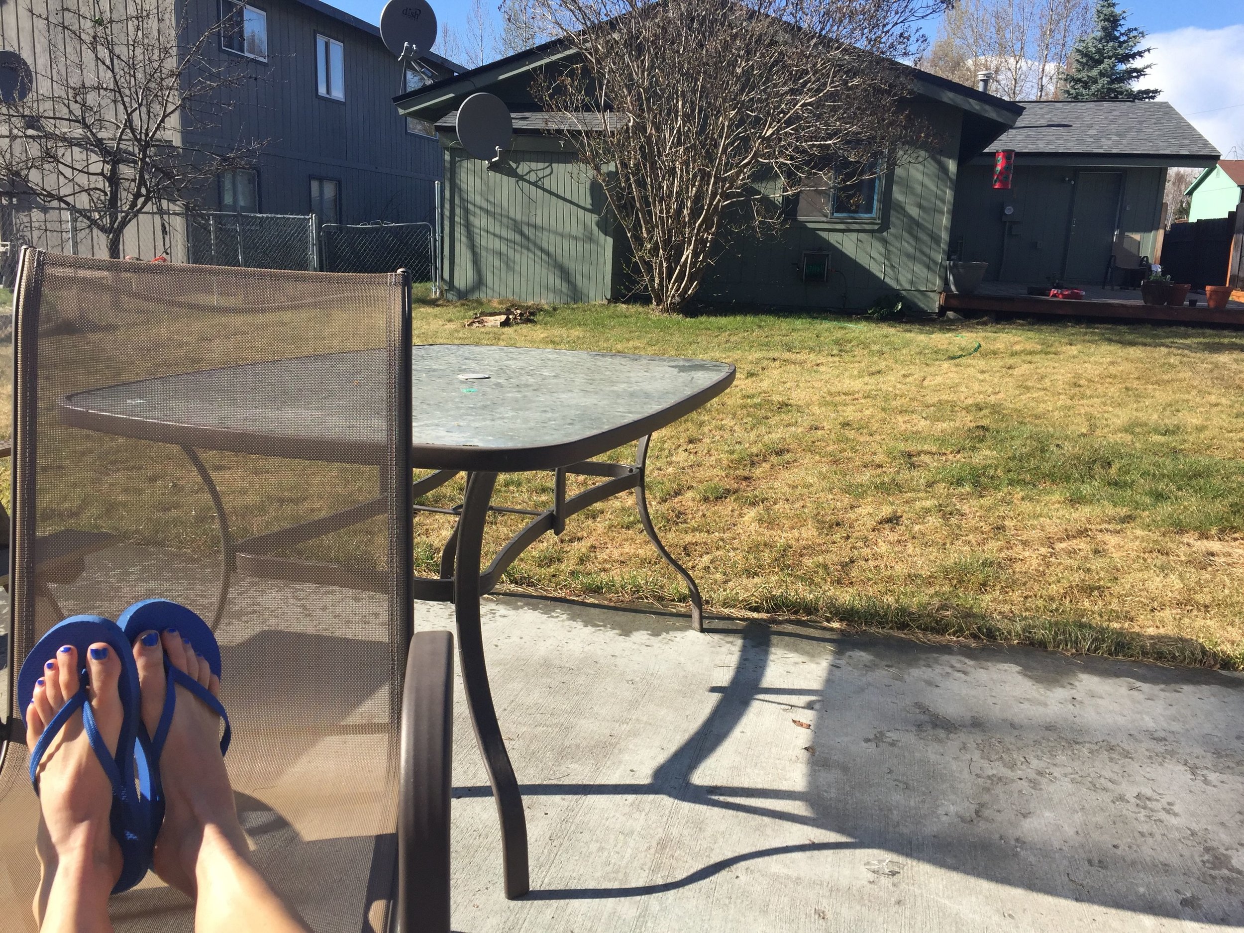 Taking a second to sit down and enjoy my new home. 
