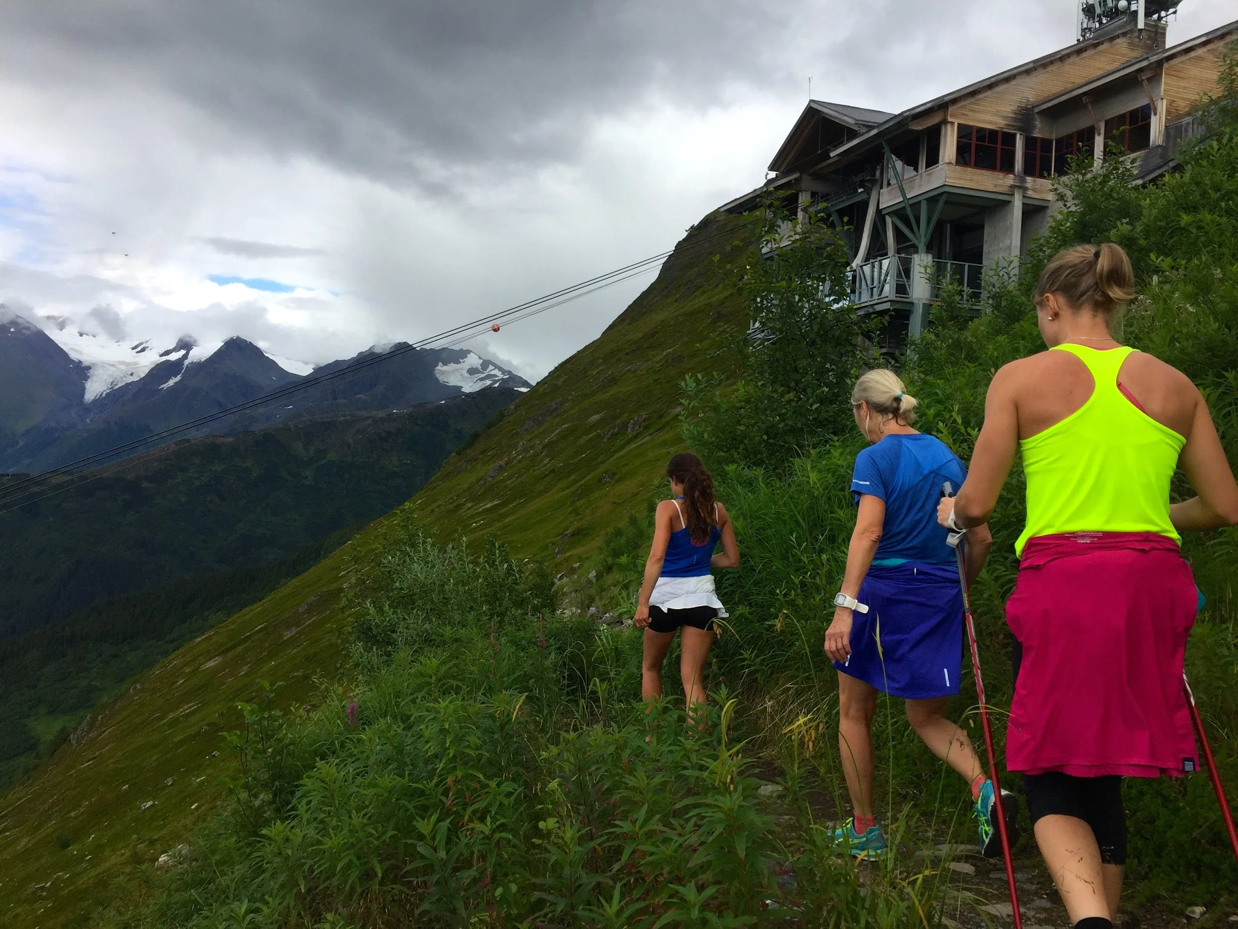 Showing mom how close the glaciers are!