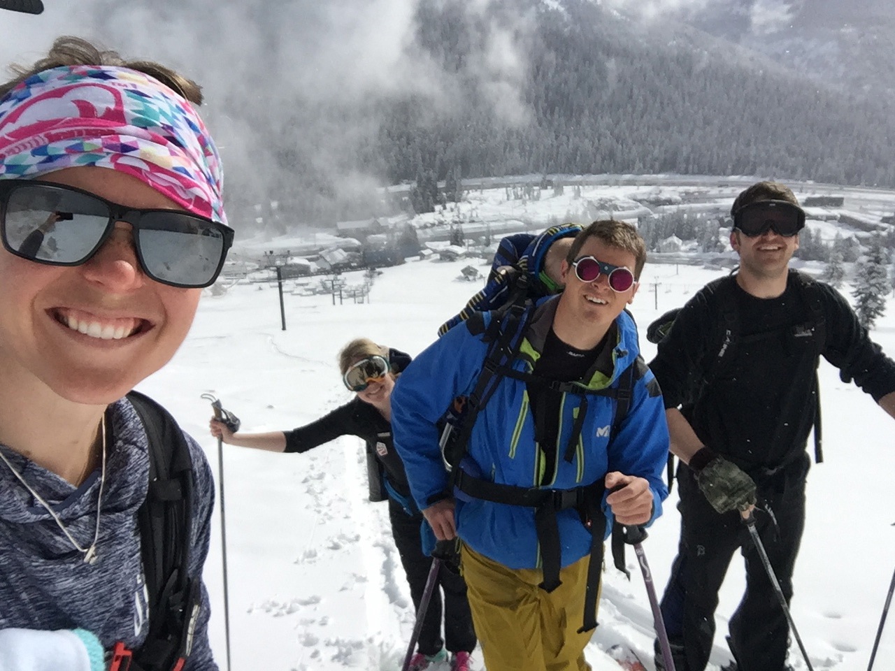 Kaley and Carters first ever backcountry ski!