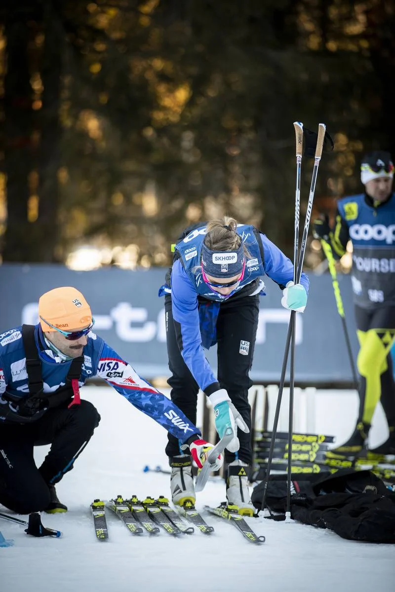 Testing the best of the best the morning of the race (Nordic Focus photo)