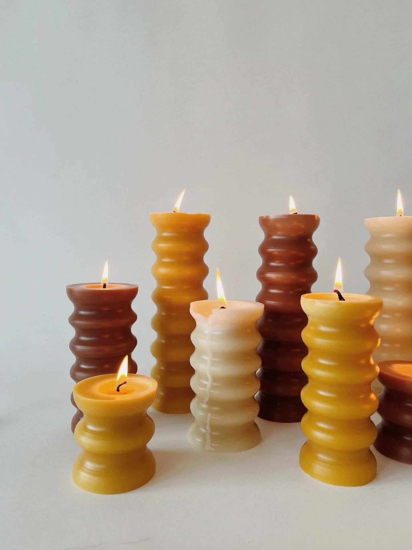 Introducing the Appalachian Wax Works x Han Studio Collab ✨ A limited edition collection of pillar candles hand poured with local 100% beeswax and then hand turned on the lathe. Candles are available in 3&rdquo;, 6&rdquo;, and 9&rdquo; heights in nat