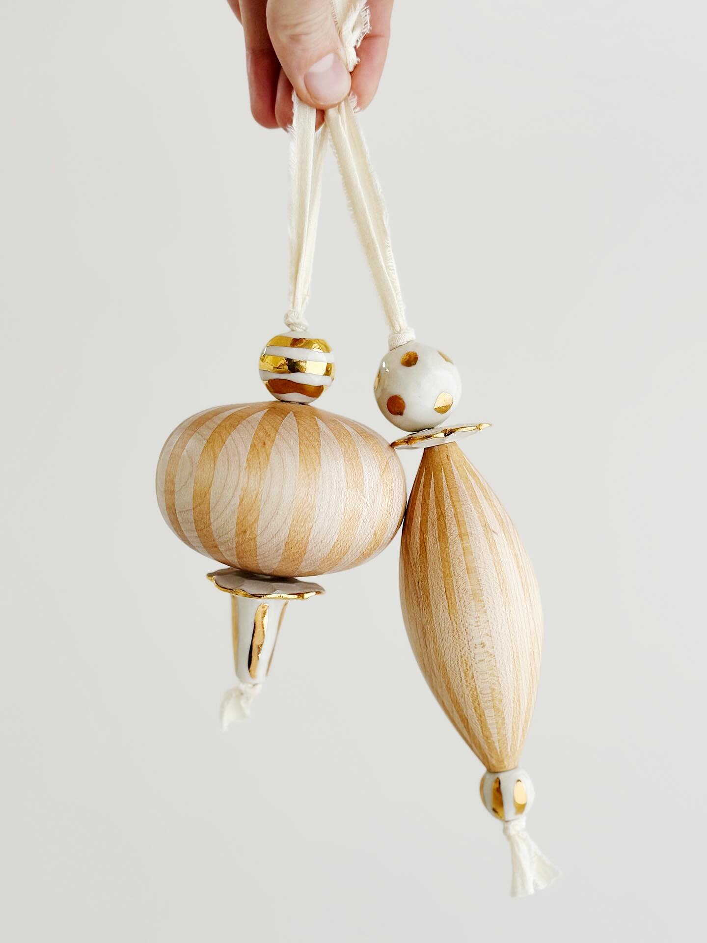 ✨Introducing Pepine &amp; LouLou, handcrafted collaboration ornaments by Jenna Vanden Brink Ceramics and Han Studio✨ We are so excited to share our limited edition ornaments with you next Wednesday, November 12 @ 6pm est, just in time for the holiday