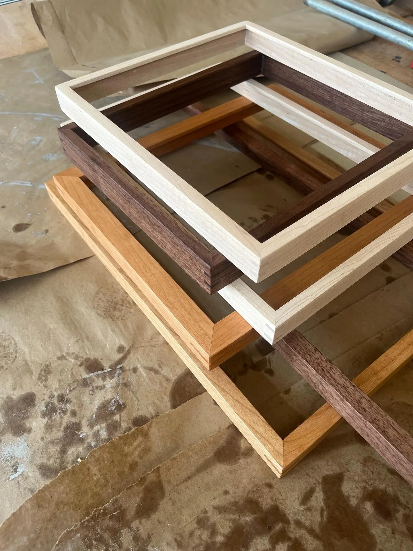 I hate making picture frames, but I&rsquo;m also stubborn and refuse to buy picture frames. We had been living in our house for 2+ years with nothing on our walls because I was procrastinating, so in the middle of last year I decided to suck it up an