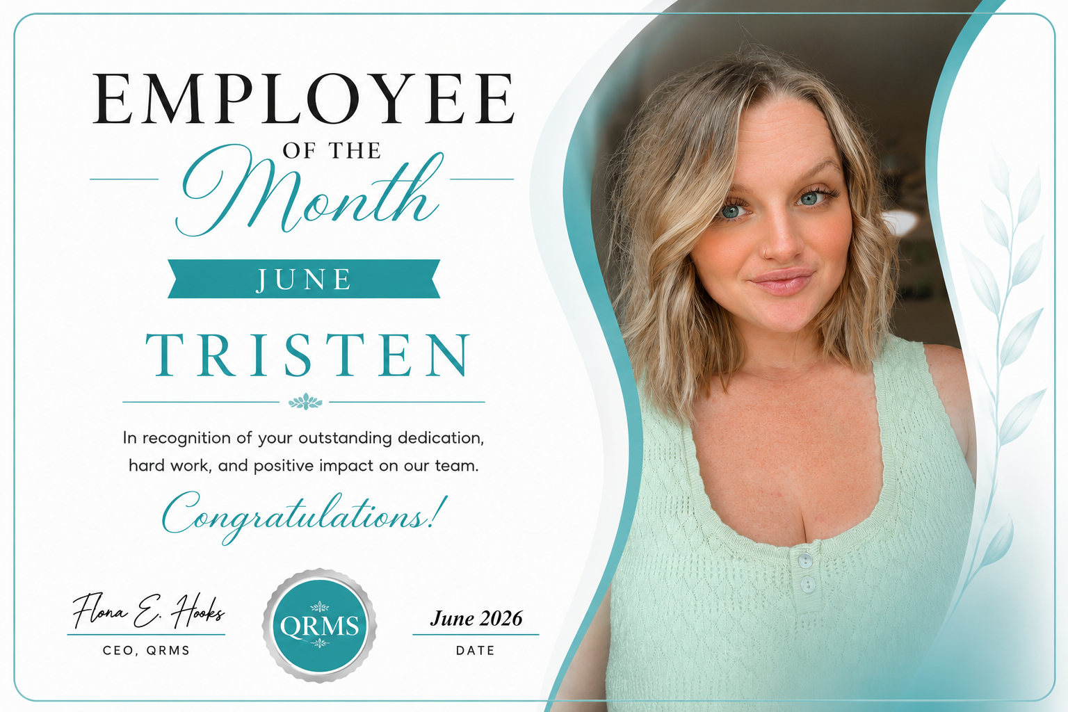 Congratulations to Our June Employees of the Month!