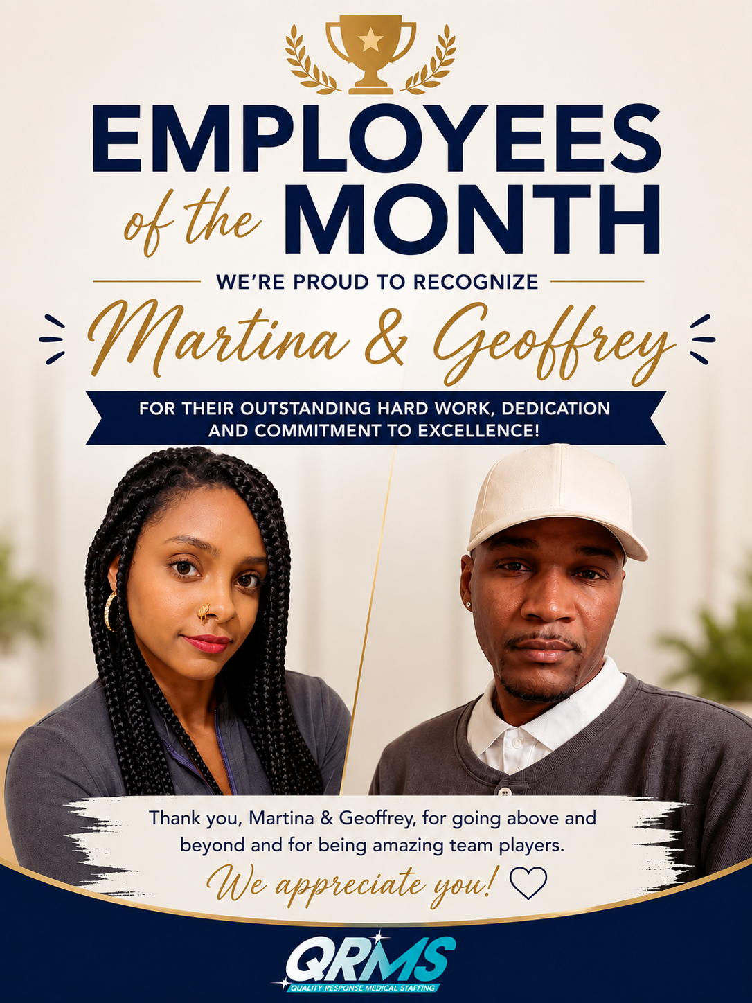 Congratulations to our July Employees of the Month!