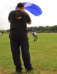 Filming an advanced student at Connecticut Parachutist Inc. Photo courtesy of SkydivingStills.com 
