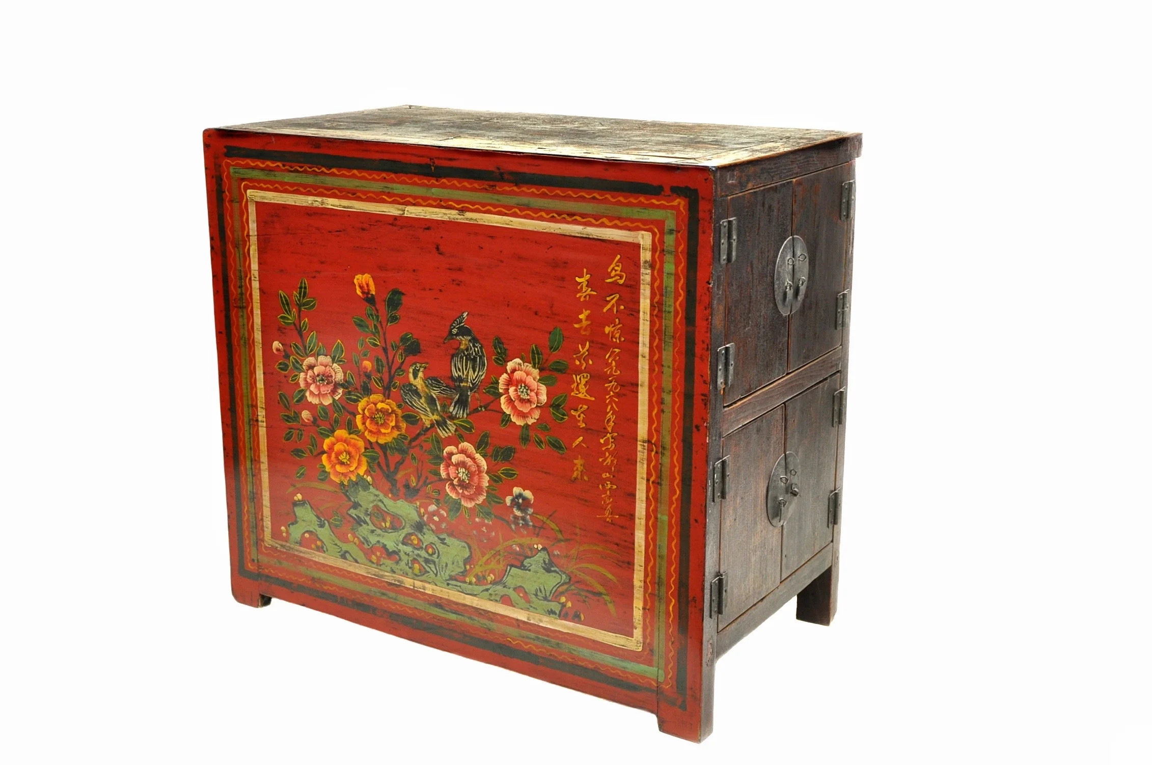 beijing sideboard cabinet red flowers