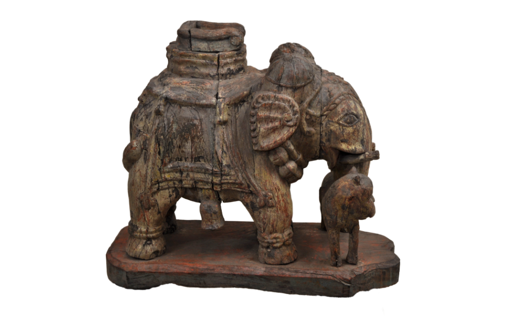 teak elephant india sculpture