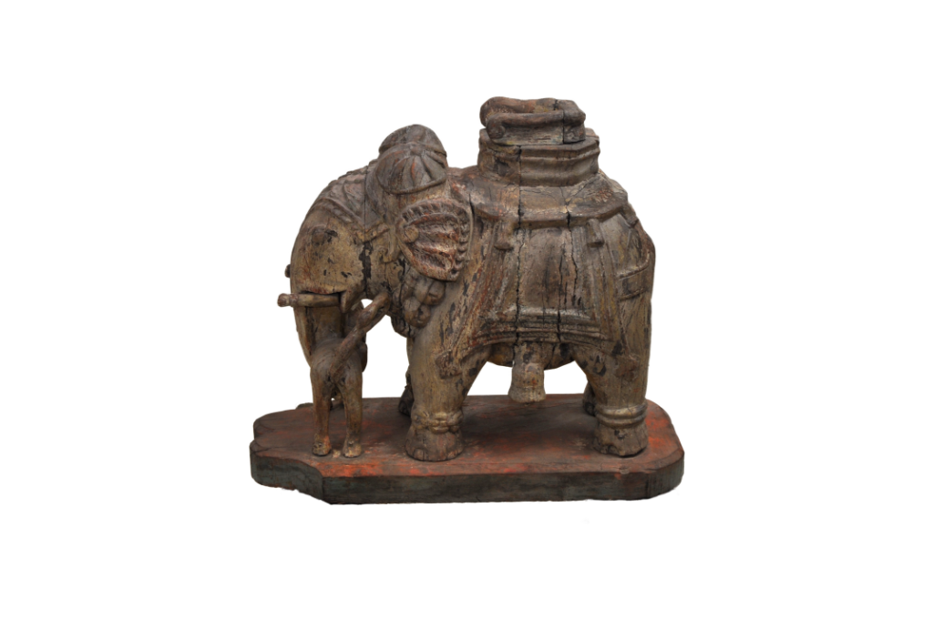 teak elephant india sculpture