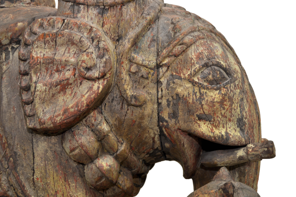 teak elephant india sculpture