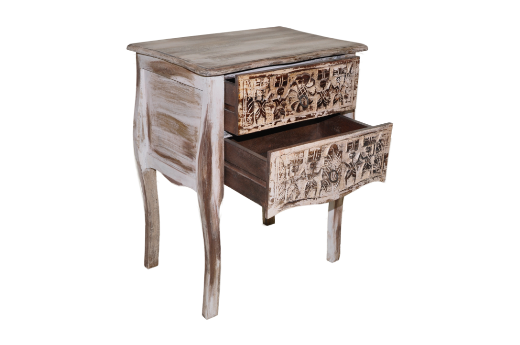 carved indian side table
