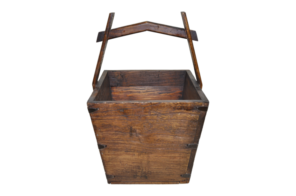 chinese antique grain bucket