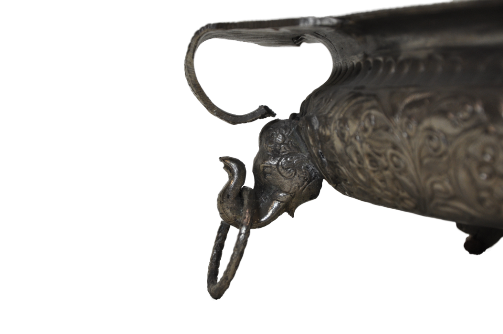 decorative silver indian elephant dish