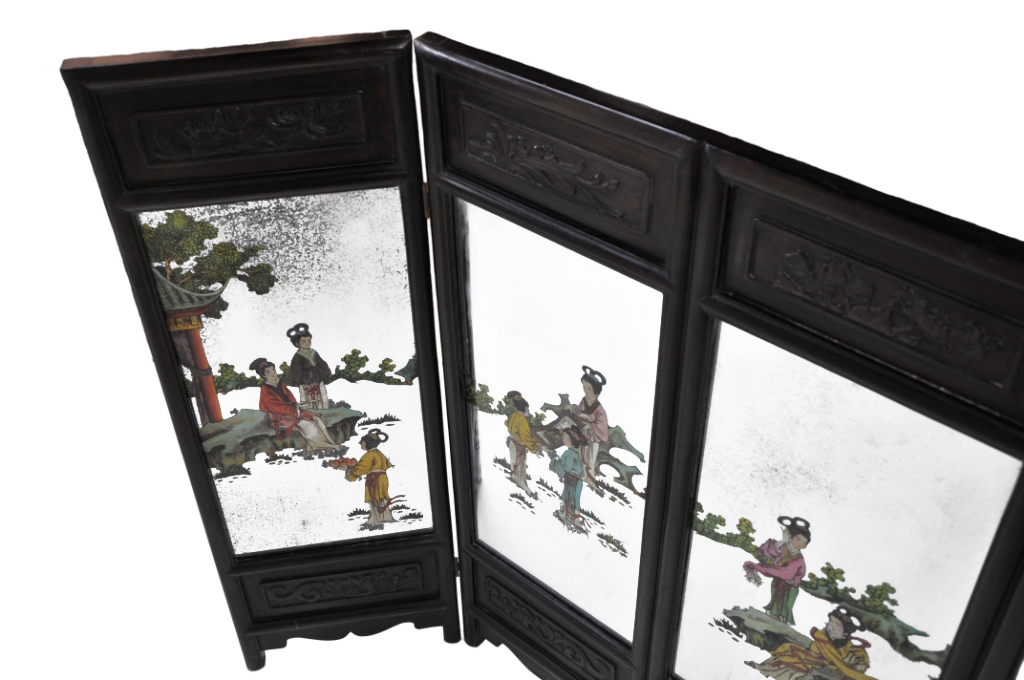 court ladies painted mirror