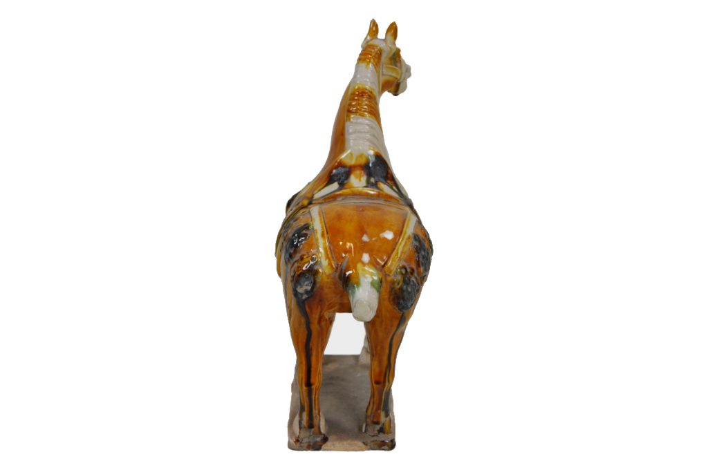 tang dynasty horse ceramic chinese yellow