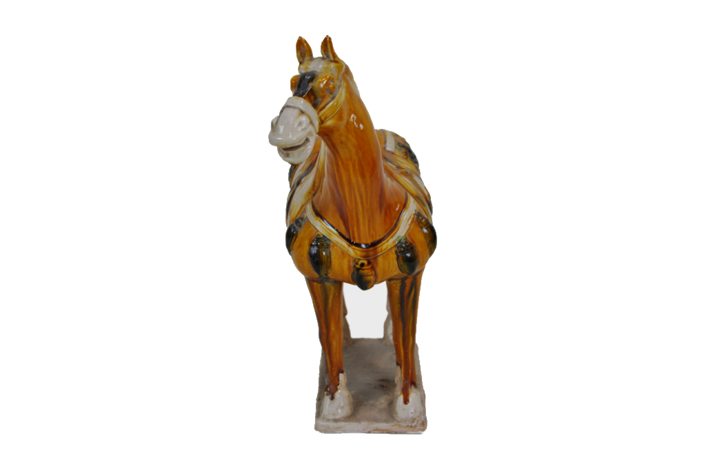 tang dynasty horse ceramic chinese yellow