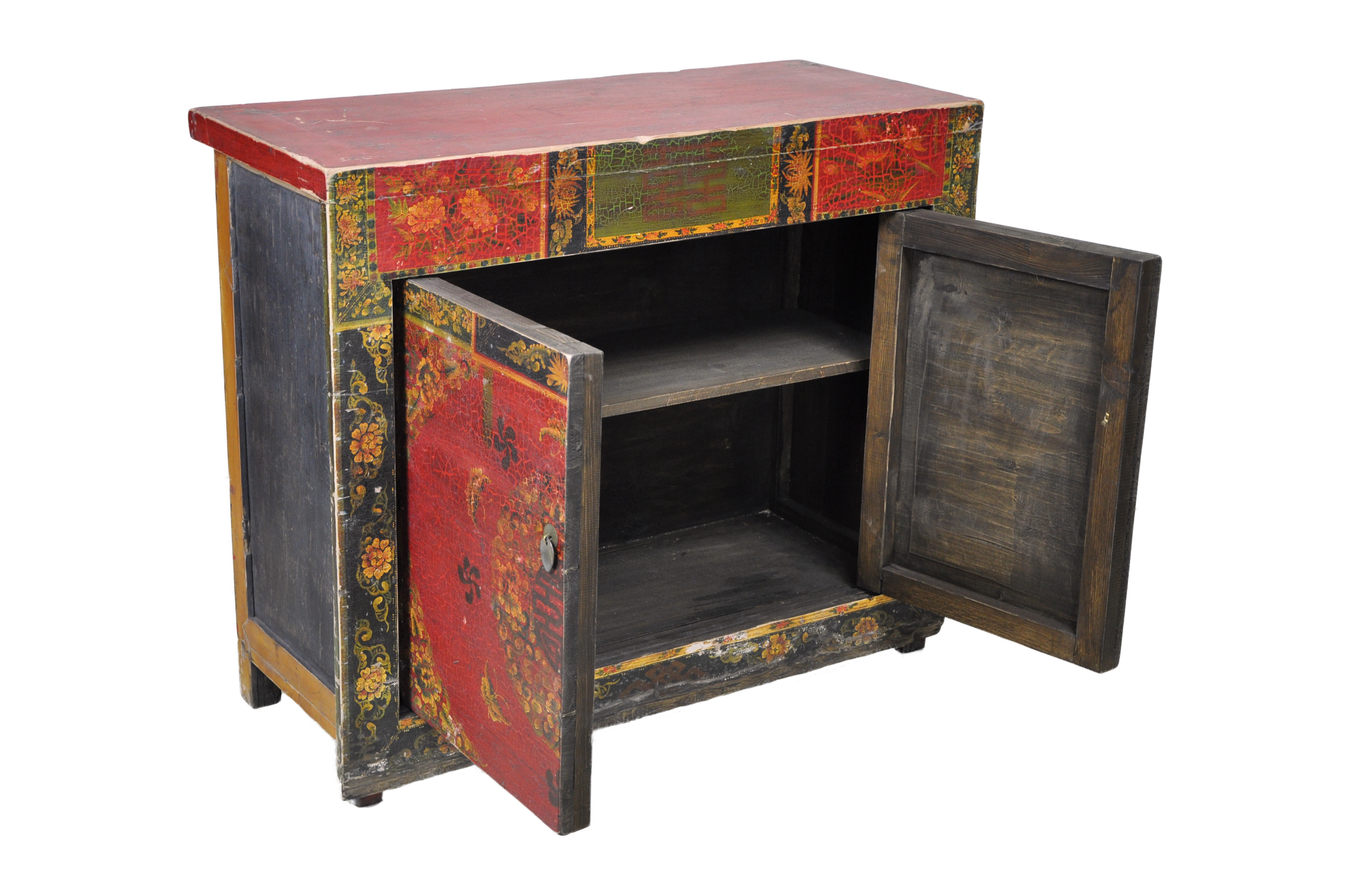 Spring Wedding Cabinet in Auspicious Colors Open