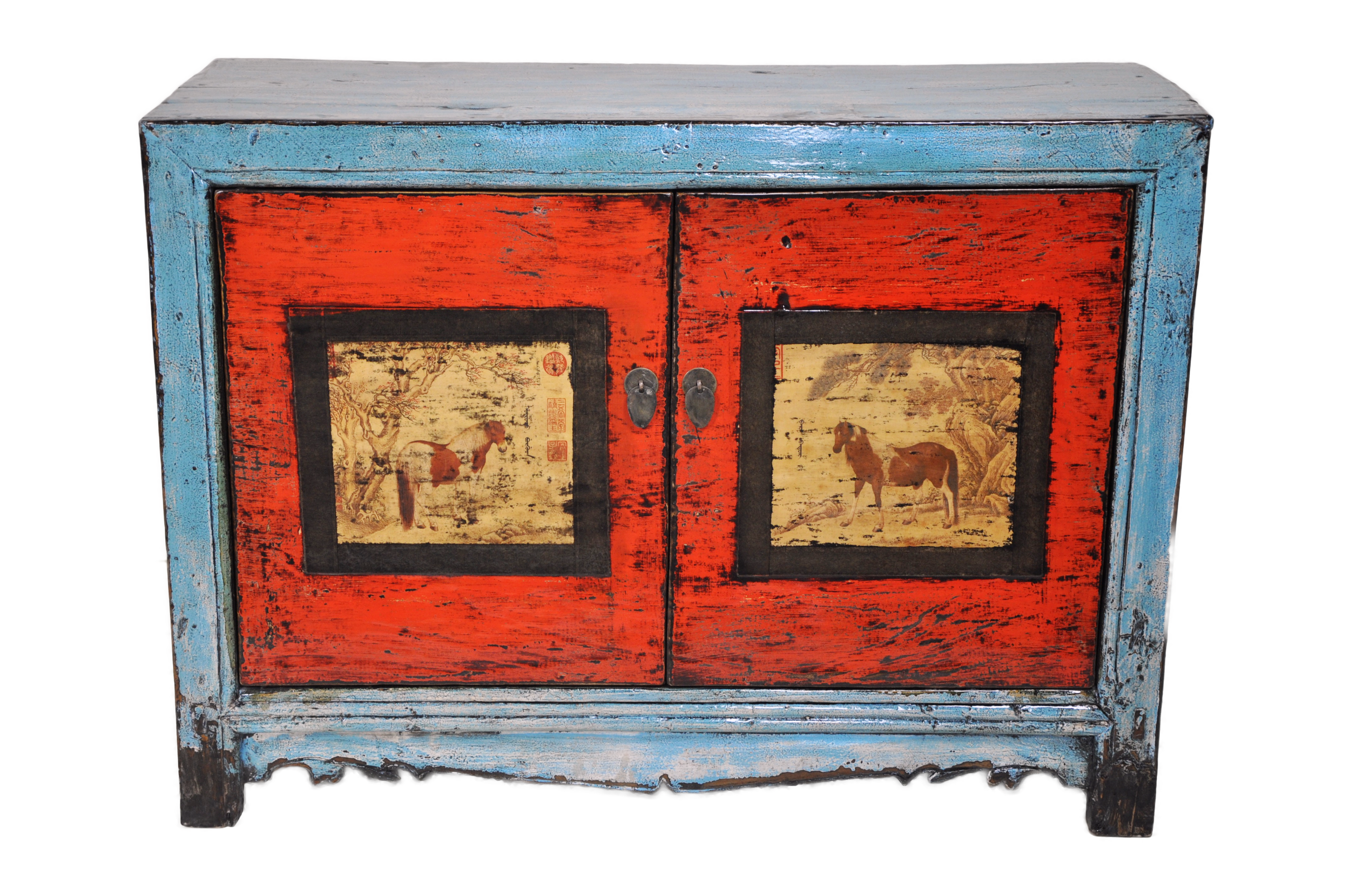 Mongolian Horse Cabinet in High Gloss