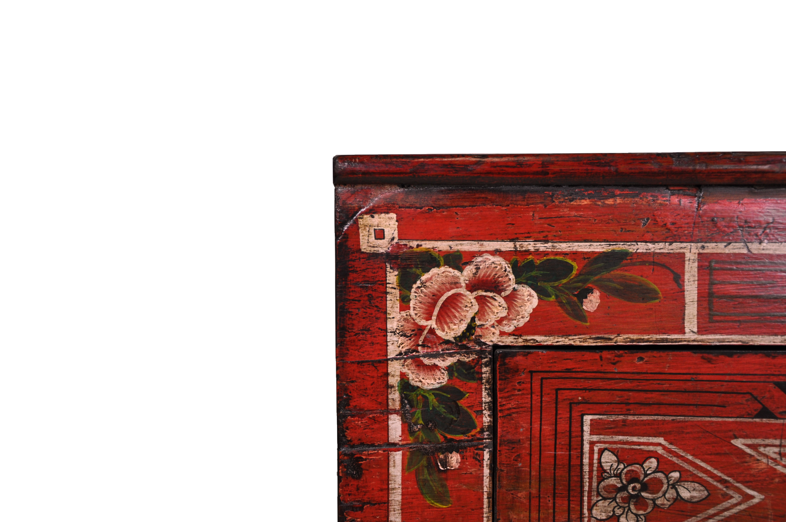 Floral Cabinet from Southern China Peony Detail