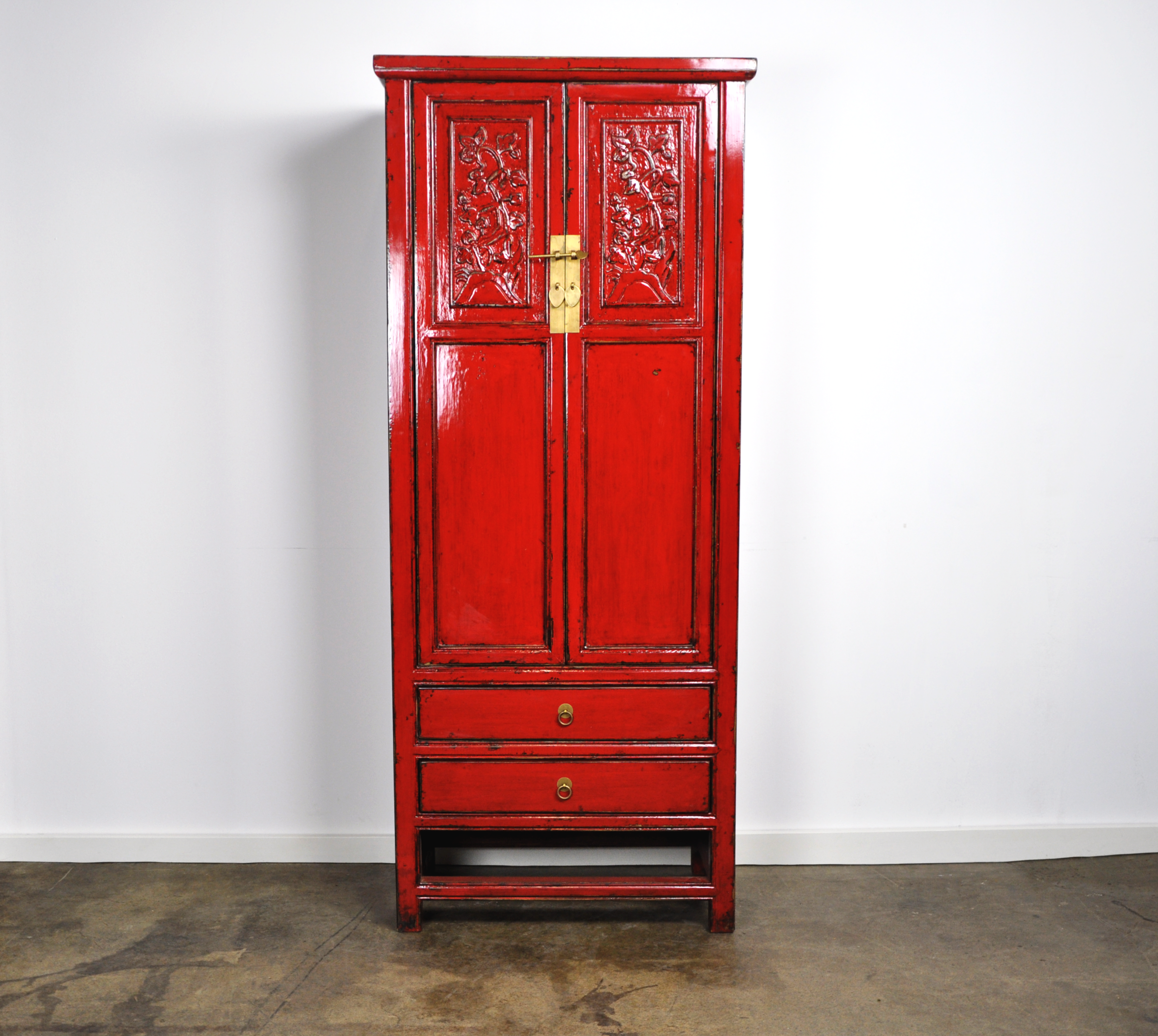 Double Door Cabinet in China Red Asia America