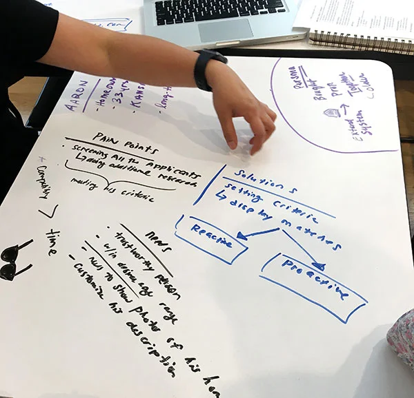 Revisiting pain points from interview to help solidify our persona 
