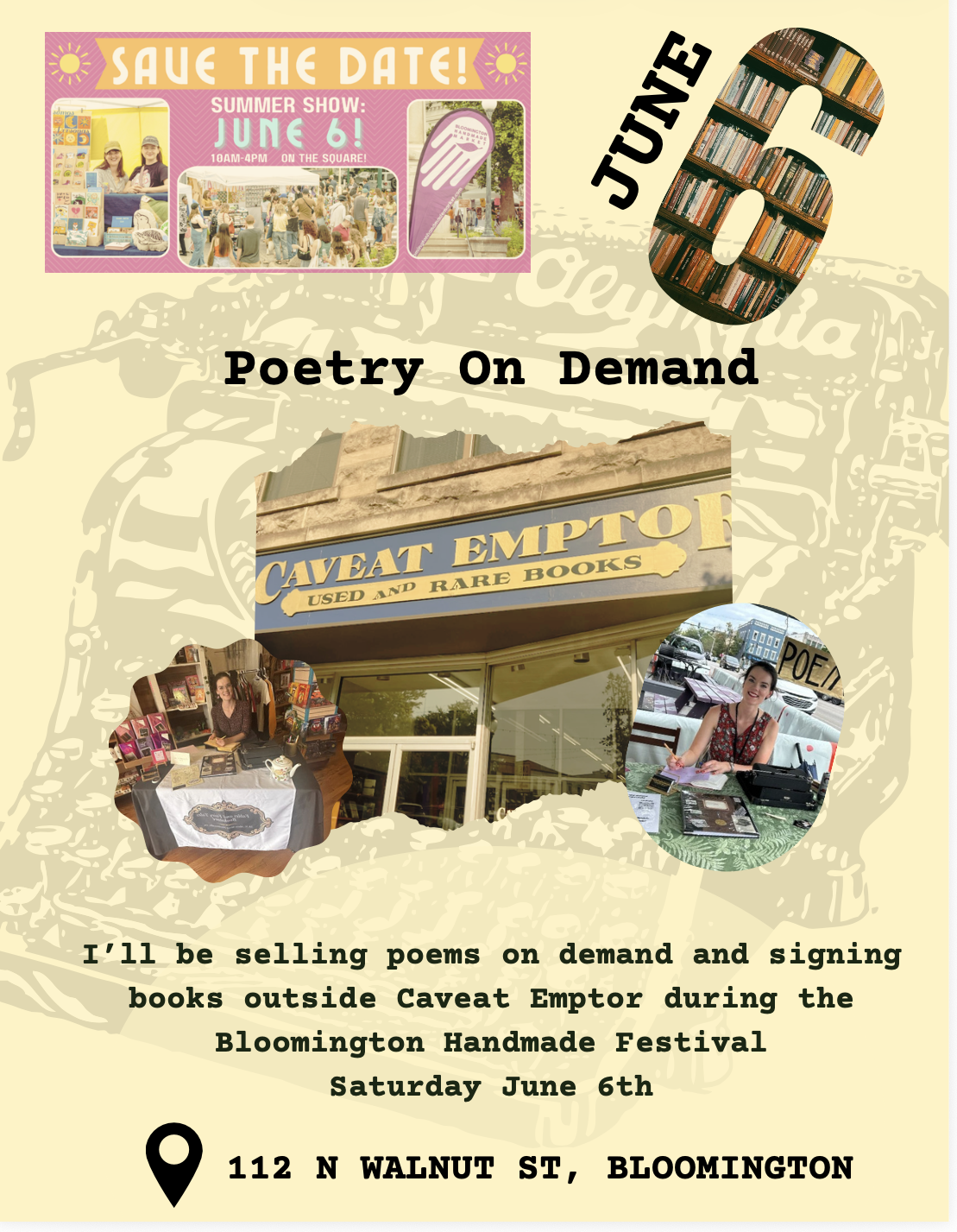 Poetry on Demand and Book Signing