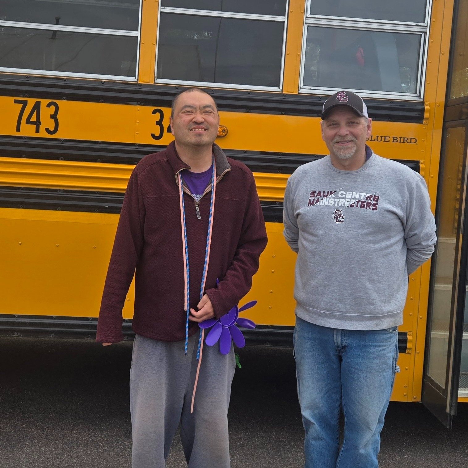 Matthew just LOVES Buses!

Delaine took him out to visit the Bus Garage - this has become an annual thing for Matthew. Jon, the Transportation Director is so patient &amp; thoughtful, answering all of Matthew's questions, showing him around, touring 