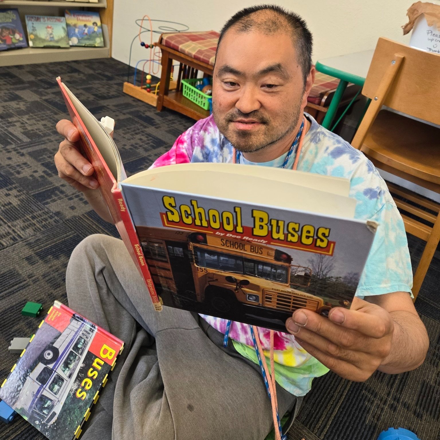 Matthew Loves Buses, Part 2:
The librarians at the Sauk Centre Public Library are amazing! When they heard about Matthew's bus garage tour and how much he loves buses, they did a search of the Great River Regional Library system and ordered 4 bus boo