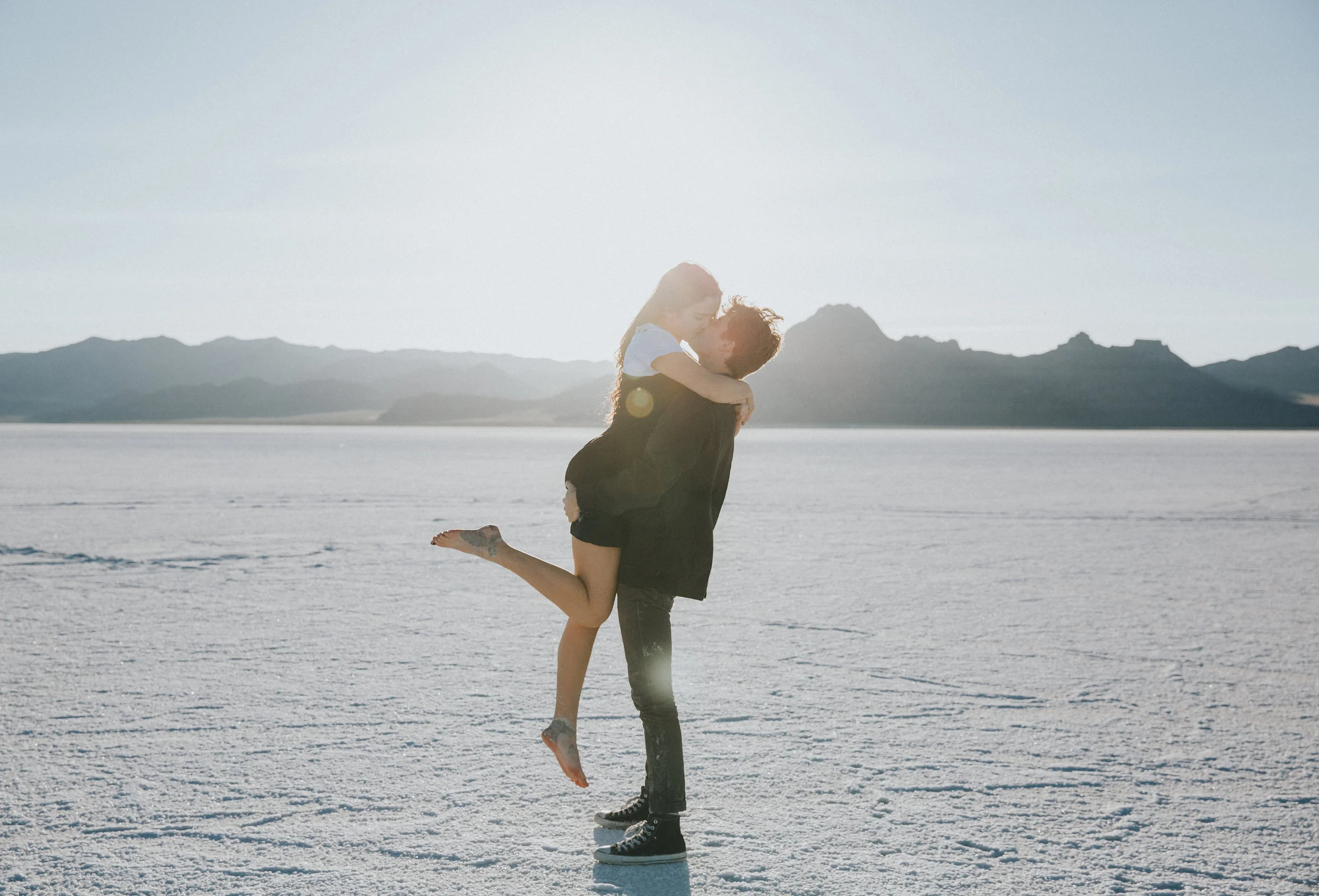 Kissing Couple Adventure Photography