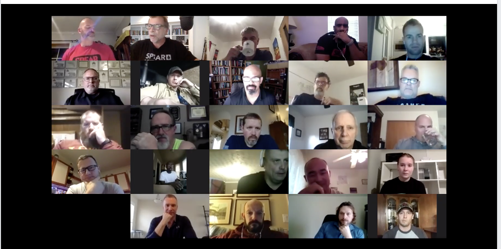 Coach Blauer on a monthly webinar with trainers from all over the world.