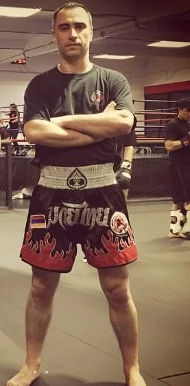 Hayk Harutyunyan: Self-Defense & Muay Thai Conditioning Coach -4th degree black belt Gold medalist -Judo brown belt from San Diego Judo club -Brazilian Jiu Jitsu purple belt under Arena MMA -Wushu instructor under Sifu Ginger Jiang -Muay Thai instructor under Kru Mark -Trained Chi Kung/ Tai Chiand Chin-Na under Master Chen (Lebanon) -Co-founder of Wushu Federation of Republic of Arcax (Armenia)1998 -Founder and head teacher of Wushu Department of Yerevan University Sport Department 1999 -Founder of Hayk & Bel Martial Arts Club in Los Angeles 2003, San Diego 2016