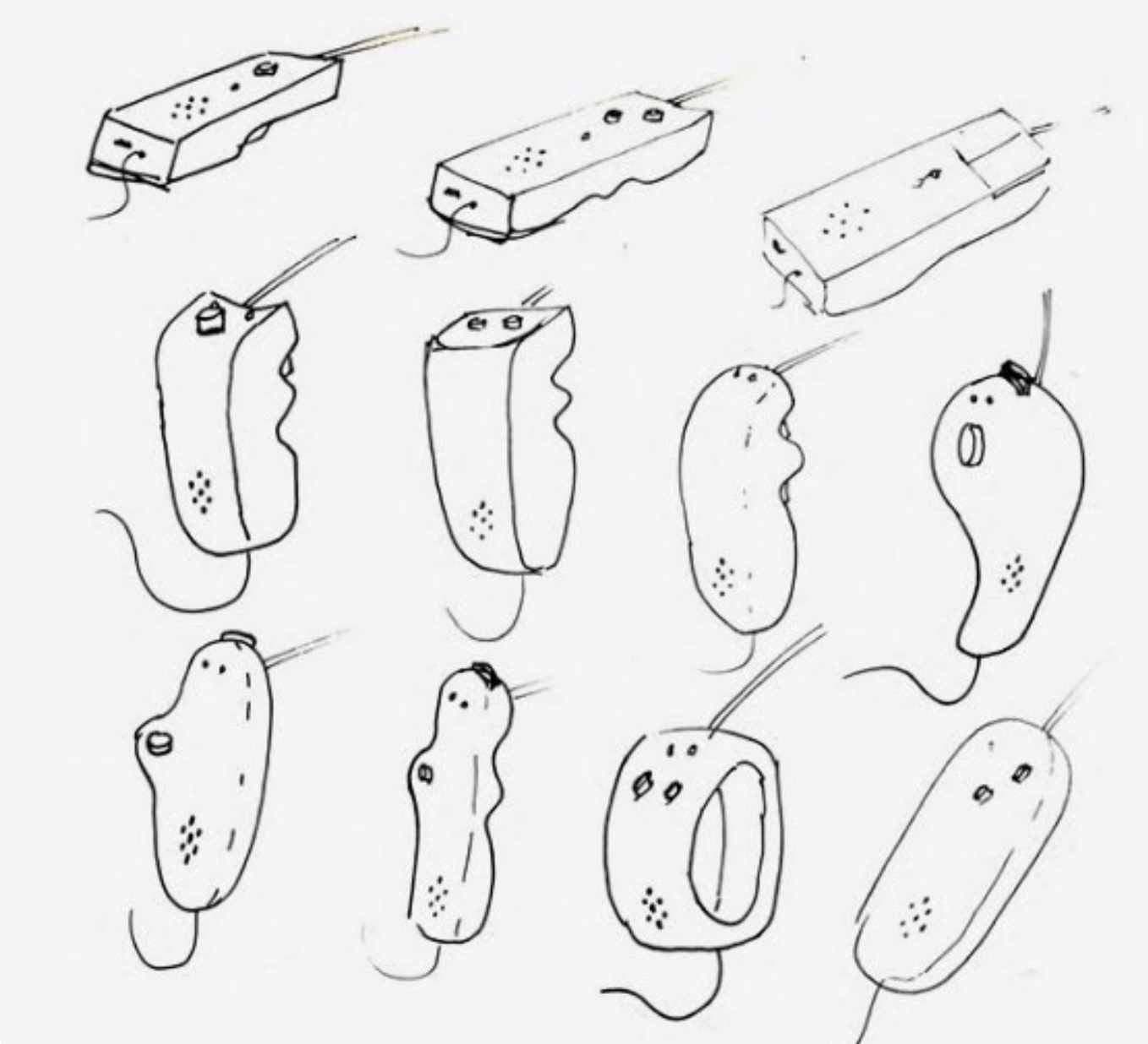  Initial concept and form generation for the controller design. 