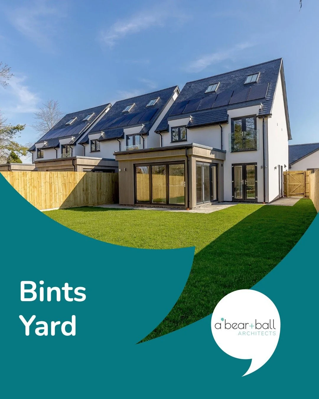 This residential scheme of eight low energy timber-framed homes, in Northmoor, West Oxfordshire make great use of a former brownfield site. 

This development is located in the heart of a Conservation Area, and the dwellings have traditional forms in