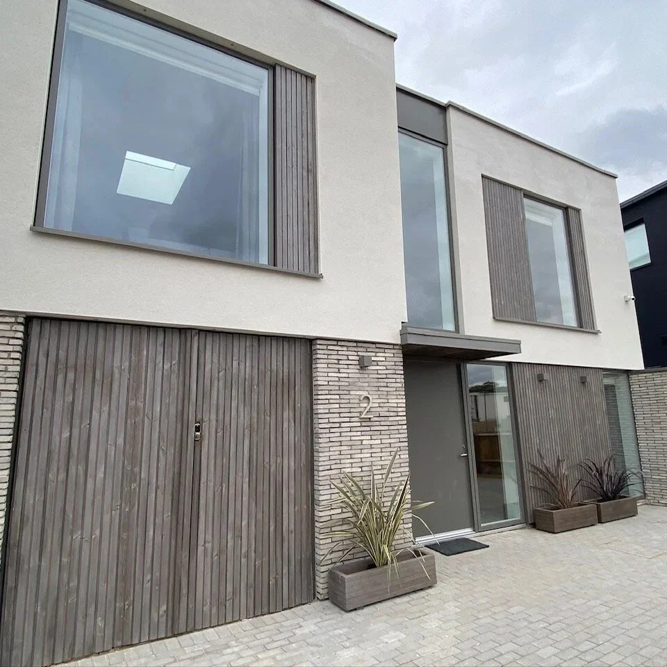 Bolero Gardens - A contemporary timber frame self-build on Graven Hill&rsquo;s Community Street, achieving Passivhaus-standard fabric performance, adaptability, and year-round comfort achieved Best Timber Frame Home at the Build It Awards 2020.