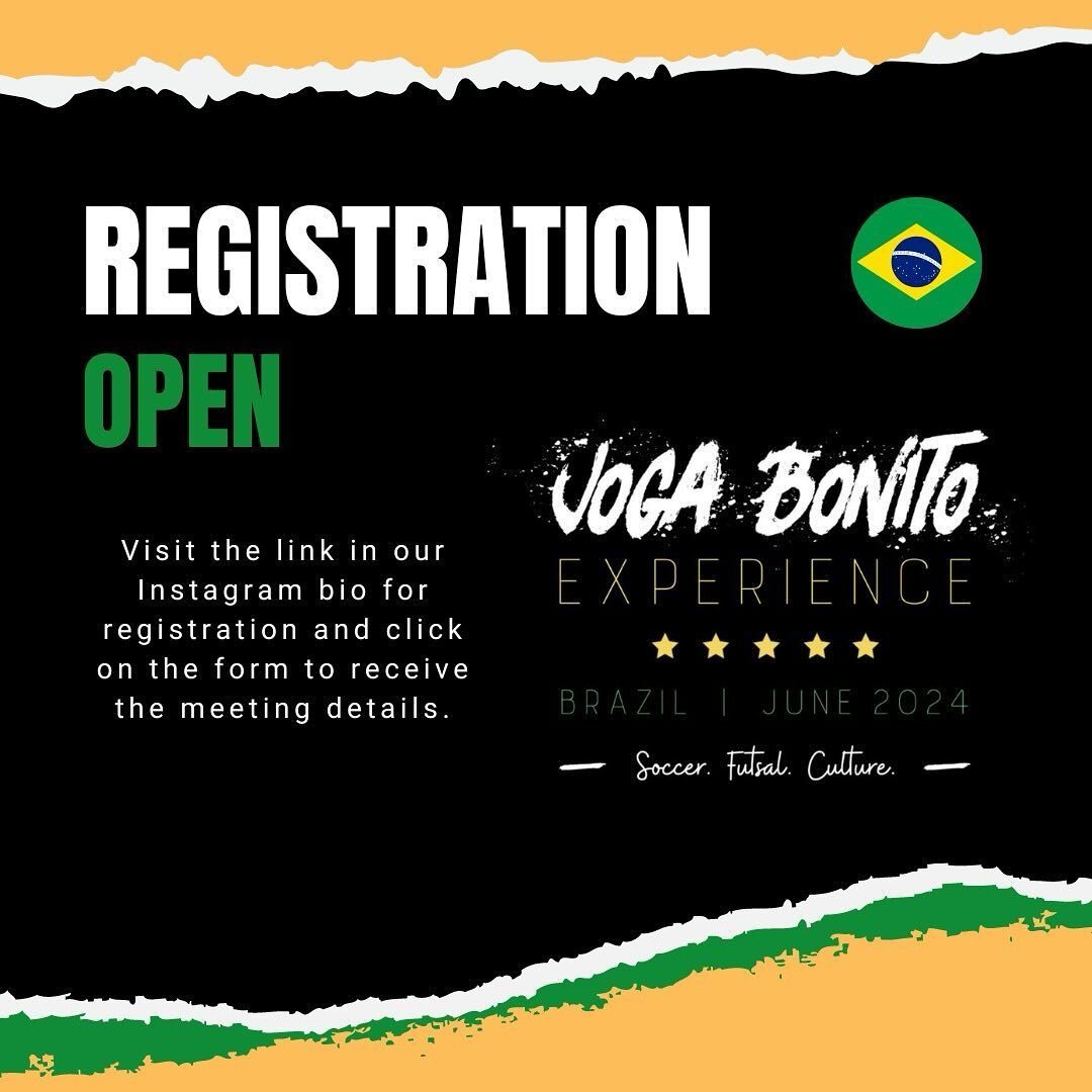 Ready for the ultimate summer adventure?
Join us for the &ldquo;Joga Bonito Brazil Experience - 2nd edition&rdquo; where we take you on an unforgettable journey that combines futsal, soccer and cultural experiences! 🇧🇷⚽ 

Don&rsquo;t miss out on th