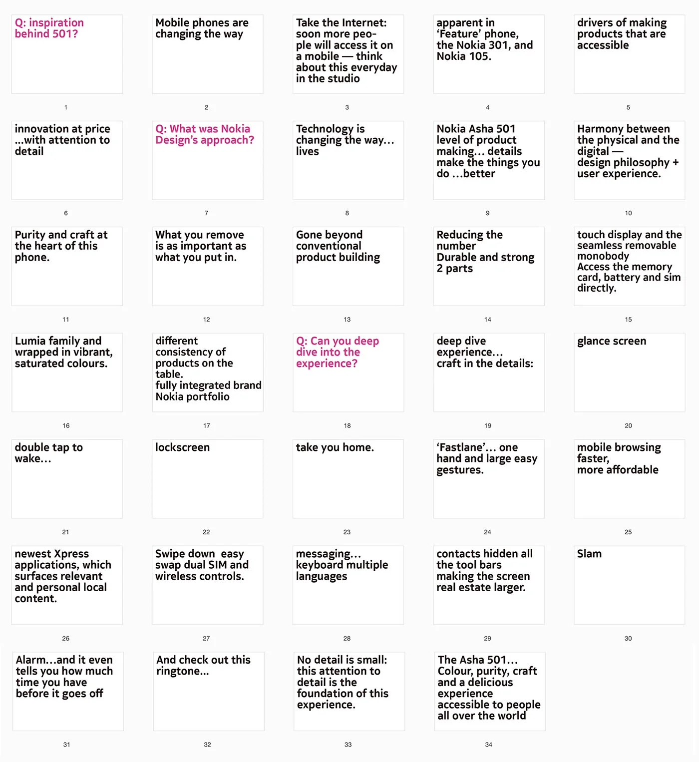  The script was condensed further to key messages for Peter to reference during the filming. 